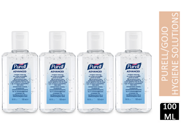 Purell Antibacterial Alcohol Hand Rub Gel Cleanser Sanitiser 100ml Flip Top Bottle - ONE CLICK SUPPLIES