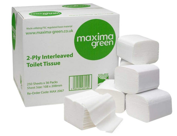 Maxima Bulk Pack Toilet Tissue 2-Ply 300 Sheets White (Pack of 30) - ONE CLICK SUPPLIES
