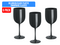 Belgravia Large Black Plastic Champagne / Wine Glasses Pack 6’s {480ml} (3283) - ONE CLICK SUPPLIES