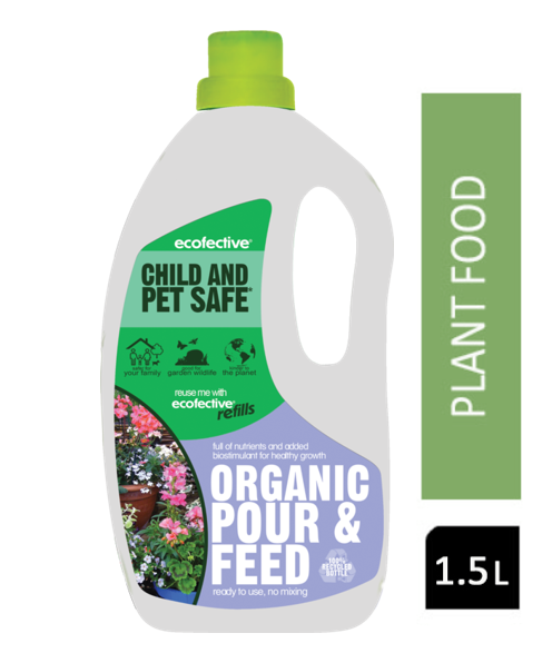 Ecofective Organic Gardening Pour & Feed Fertilizer 1.5 Litre - ONE CLICK SUPPLIES