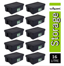 Wham Bam Black Recycled Storage Box 16 Litre - ONE CLICK SUPPLIES