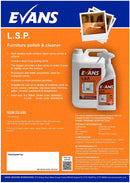 Evans L.S.P. Perfumed Furniture Polish and Window Cleaner Spray Bottle 750ml - ONE CLICK SUPPLIES