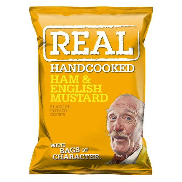 Real Crisps Ham & English Mustard 24 x 35g - ONE CLICK SUPPLIES