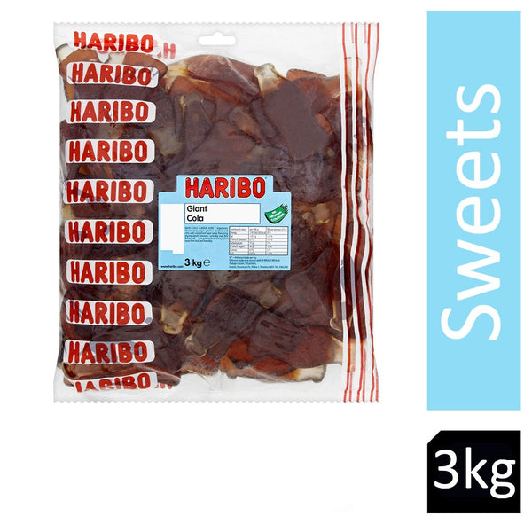 Haribo Giant Cola Bottles Sweets Bag 3kg - ONE CLICK SUPPLIES