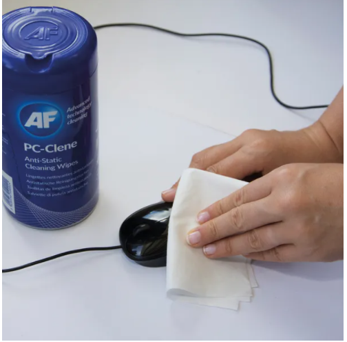 AF PC-Clene Anti-Static Cleaning Wipes Tub (Pack of 100) PCC100 - ONE CLICK SUPPLIES