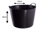 Red Gorilla {Tubtrug} Black Recycled Tub Large 38 Litre - ONE CLICK SUPPLIES