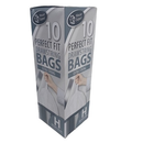 Perfect Fit Peddle Bin Liners Size H 50-60L, White, 10 Pack. - ONE CLICK SUPPLIES