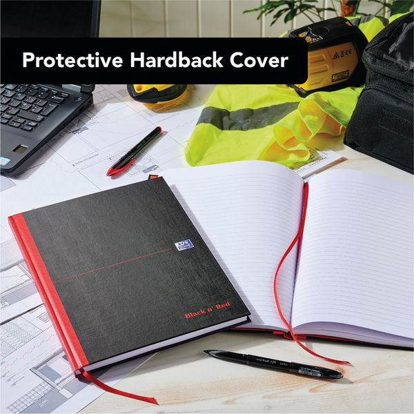 Black n' Red Casebound Ruled Hardback Notebook A4 (Pack of 5) 100080446 - ONE CLICK SUPPLIES