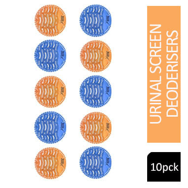 Janit-X 10 Pack Urinal Screen Deodorisers - 5 x Dark Ocean, 5 x Mango - ONE CLICK SUPPLIES