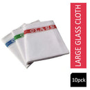 Cotton Glass Cloth Colour Coded Tea Towels by Janit-X  10 Per Pack - ONE CLICK SUPPLIES