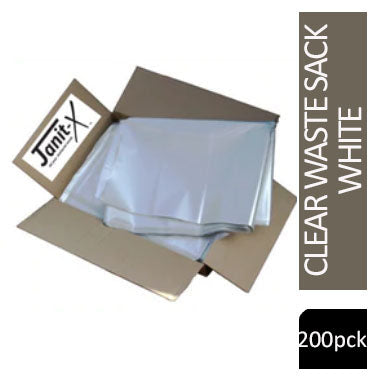 Janit-X Heavy Duty {22MU} Large Refuse Sack Clear (200 Pack) - ONE CLICK SUPPLIES