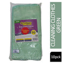 Janit-X Microfibre Cleaning Cloths Green Pack 10's - ONE CLICK SUPPLIES