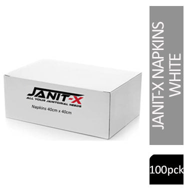 Janit-X Napkins White 100 2Ply 40cm x 40cm - ONE CLICK SUPPLIES