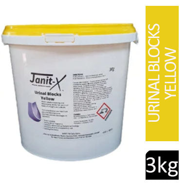 Janit-X Professional Yellow Urinal Channel Blocks 3kg - ONE CLICK SUPPLIES