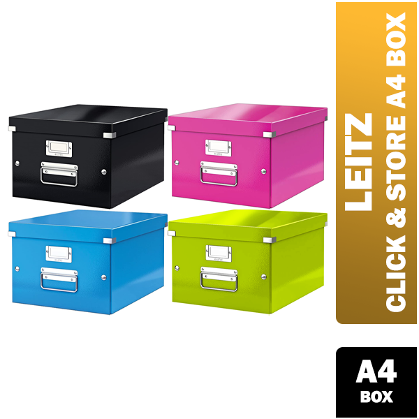 Leitz Click & Store Medium Storage Box for A4 Documents (Choose Colour) - ONE CLICK SUPPLIES
