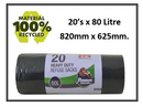 Mammoth Heavy Duty Refuse/Bin Sacks 100% Recycled 820mm x 625mm 20's - ONE CLICK SUPPLIES