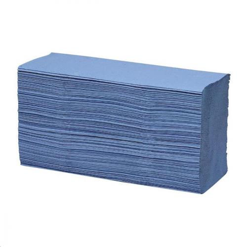 Maxima Z-Fold 1 Ply Blue Hand Towels 12 x 250's {3000} - ONE CLICK SUPPLIES