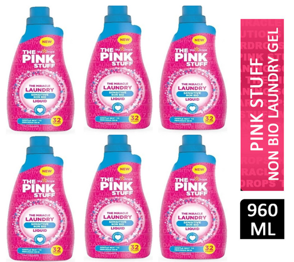 Stardrops The Pink Stuff Sensitive Non-Bio Laundry Liquid 960ml - ONE CLICK SUPPLIES