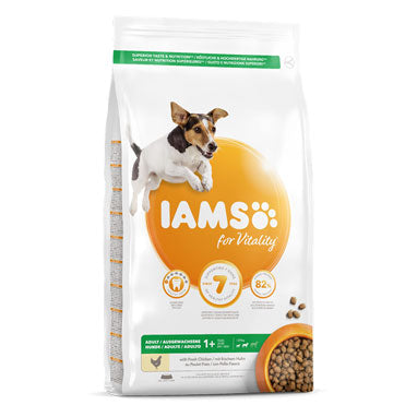 IAMS for Vitality Small/Medium Adult Dog Food Fresh Chicken 12kg - ONE CLICK SUPPLIES