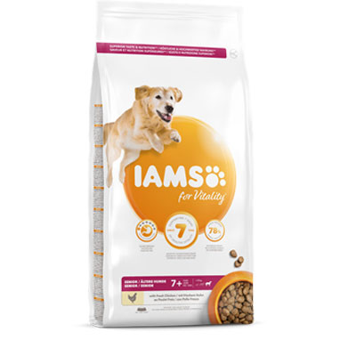 IAMS for Vitality Large Senior Dog Food Fresh Chicken 12kg - ONE CLICK SUPPLIES