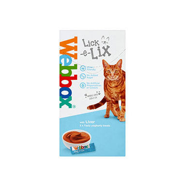 Webbox Lick-e-Lix Liver Cat Treats 5 Sachets {17 Boxes} - ONE CLICK SUPPLIES