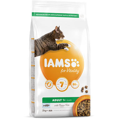 IAMS for Vitality Adult Dry Cat Food Ocean Fish 2kg - ONE CLICK SUPPLIES