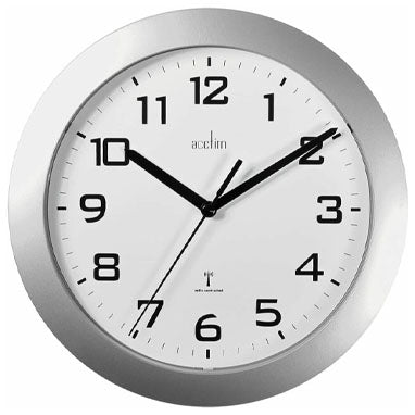 Acctim 74367 Peron Radio Controlled Wall Clock, Silver - ONE CLICK SUPPLIES