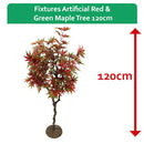 Fixtures Artificial Red & Green Maple Tree 120cm - ONE CLICK SUPPLIES