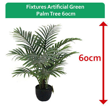 Fixtures Artificial Green Palm Tree 60cm - ONE CLICK SUPPLIES