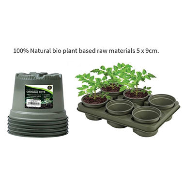 Garland Biodegradable Growing Pots Pack 5, 9cm - ONE CLICK SUPPLIES