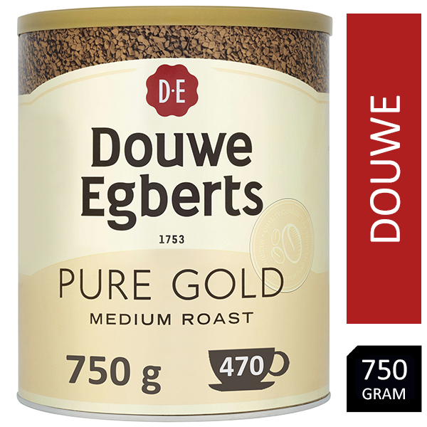 Douwe Egberts Pure Gold Instant Coffee 750g Tin - ONE CLICK SUPPLIES