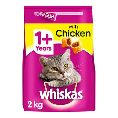 Whiskas 1+ Cat Complete Dry with Chicken 2kg - ONE CLICK SUPPLIES