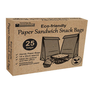 Planit Eco Friendly Paper Sandwich Bags 25's - ONE CLICK SUPPLIES