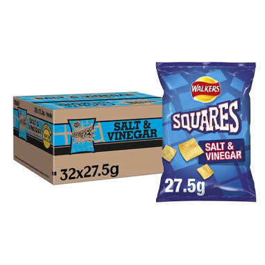 Walkers Squares Salt & Vinegar Pack 32's - ONE CLICK SUPPLIES