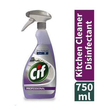 Cif Pro-Formula 2in1 Kitchen Cleaner Disinfectant Spray 750ml - ONE CLICK SUPPLIES
