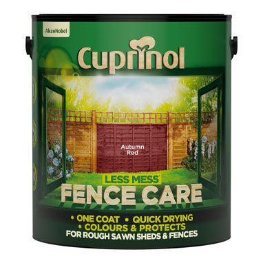 Cuprinol Less Mess Fence Care AUTUMN RED 6 Litre - ONE CLICK SUPPLIES