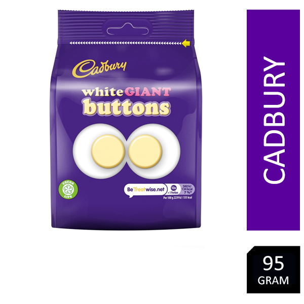 Cadbury White Giant Buttons Chocolate Bag 95g - ONE CLICK SUPPLIES