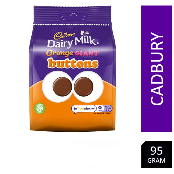 Cadbury Dairy Milk Buttons Orange Chocolate Bag 95g - ONE CLICK SUPPLIES