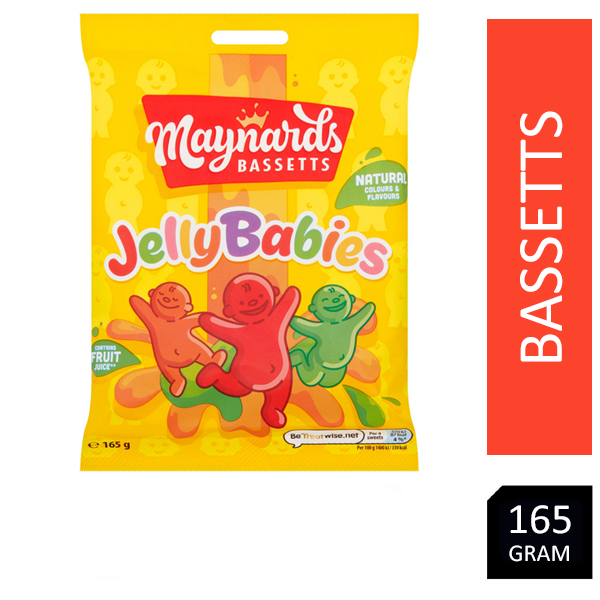 Maynards Bassetts Jelly Babies Sweets Bag 165g - ONE CLICK SUPPLIES