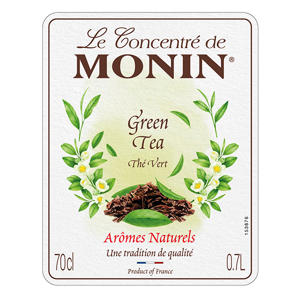 Monin Green Tea Coffee & Cocktail Syrup 700ml (Glass)