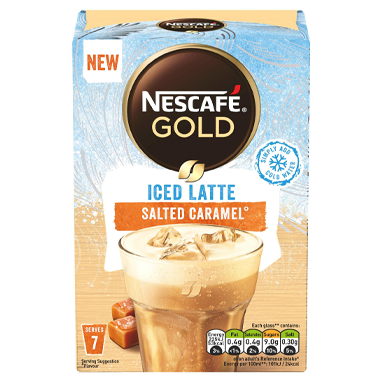 Nescafe Gold Iced Salted Caramel Instant Coffee Sachets 7x14.5g - ONE CLICK SUPPLIES