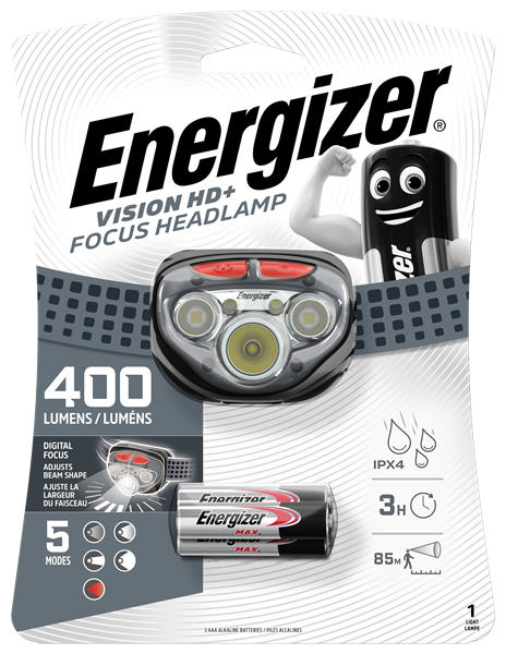 Energizer Vision HD+ Focus 400 Headlight Torch - ONE CLICK SUPPLIES