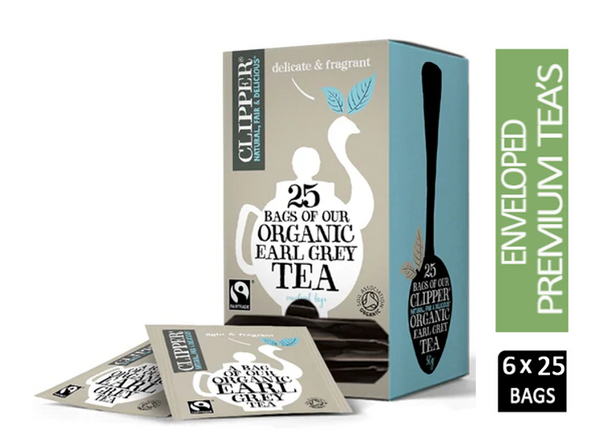 Clipper Fairtrade Organic Earl Grey Enveloped Infusion Tea 25 - ONE CLICK SUPPLIES