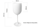 Belgravia Large Black Plastic Champagne / Wine Glasses Pack 6’s {480ml} (3283) - ONE CLICK SUPPLIES