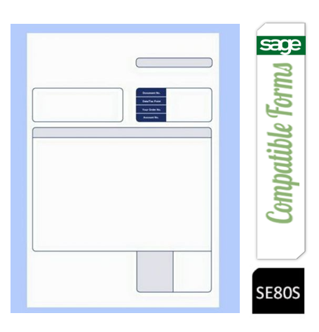 Sage (SE80S) Compatible A4 Invoice Forms 1-Part Pack 500's - ONE CLICK SUPPLIES