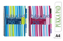 Pukka Pad Stripes Polypropylene Project Book 250 Pages A4 Blue/Pink (Pack of 3) PROBA4 - ONE CLICK SUPPLIES