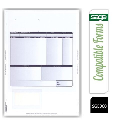Sage (SGE060) Compatible Self-Seal Payslip Mailers Pack 1000's - ONE CLICK SUPPLIES