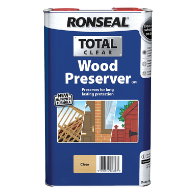 Ronseal Total Wood Preserver Clear 5 Litre - ONE CLICK SUPPLIES