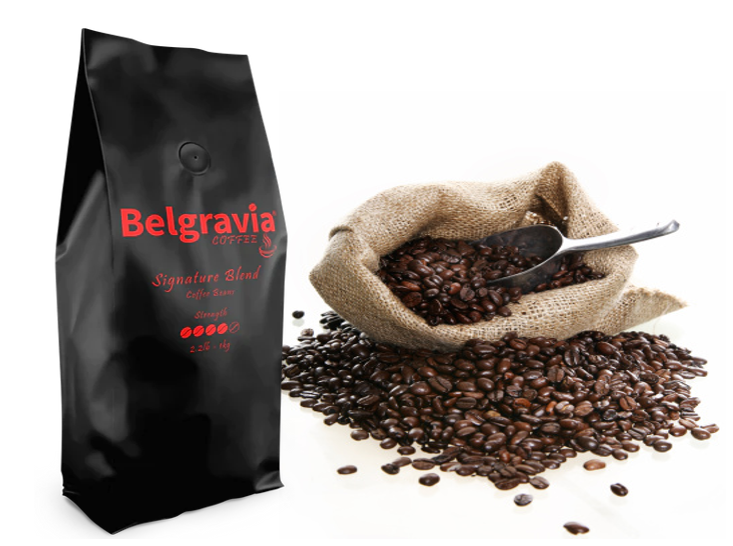 Belgravia Blends 3 x 1kg Bean Selection & 50 FREE Belgravia 12oz Cups