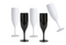 Belgravia White Reusable Plastic Champagne Flutes Pack 6’s (3306)
